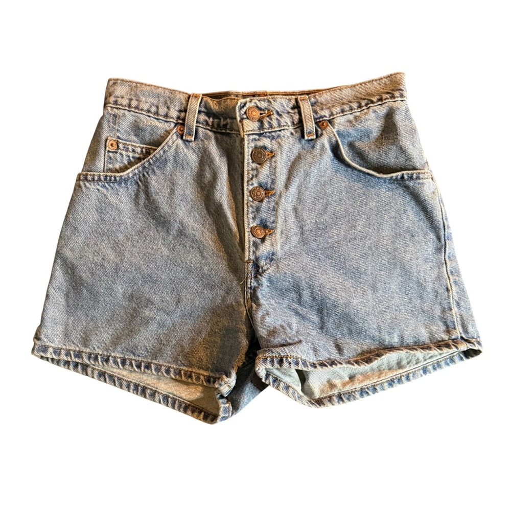 Levi's 950 Relaxed Fit Shorts Womens 9 Blue Vintage 90's White Tab Made in USA